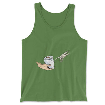 Creation Of Adam - Toilet Paper Men/Unisex Tank in Leaf color
